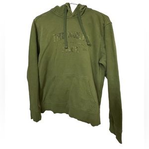 Retro Distressed The North Face Green Men’s M Hiking Camping Hoodie